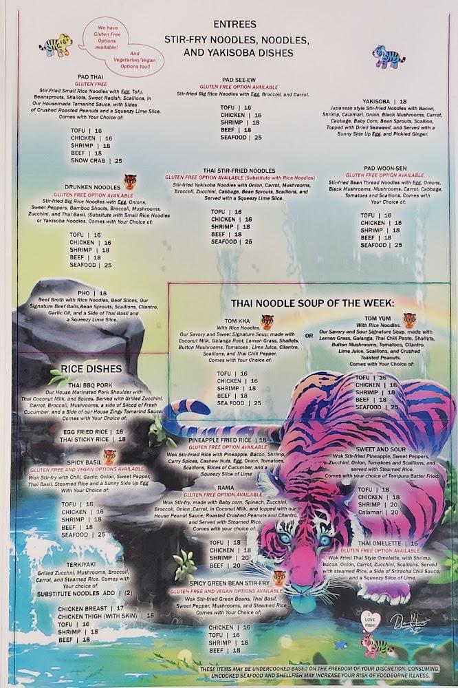 A Thaiger Menu image 1